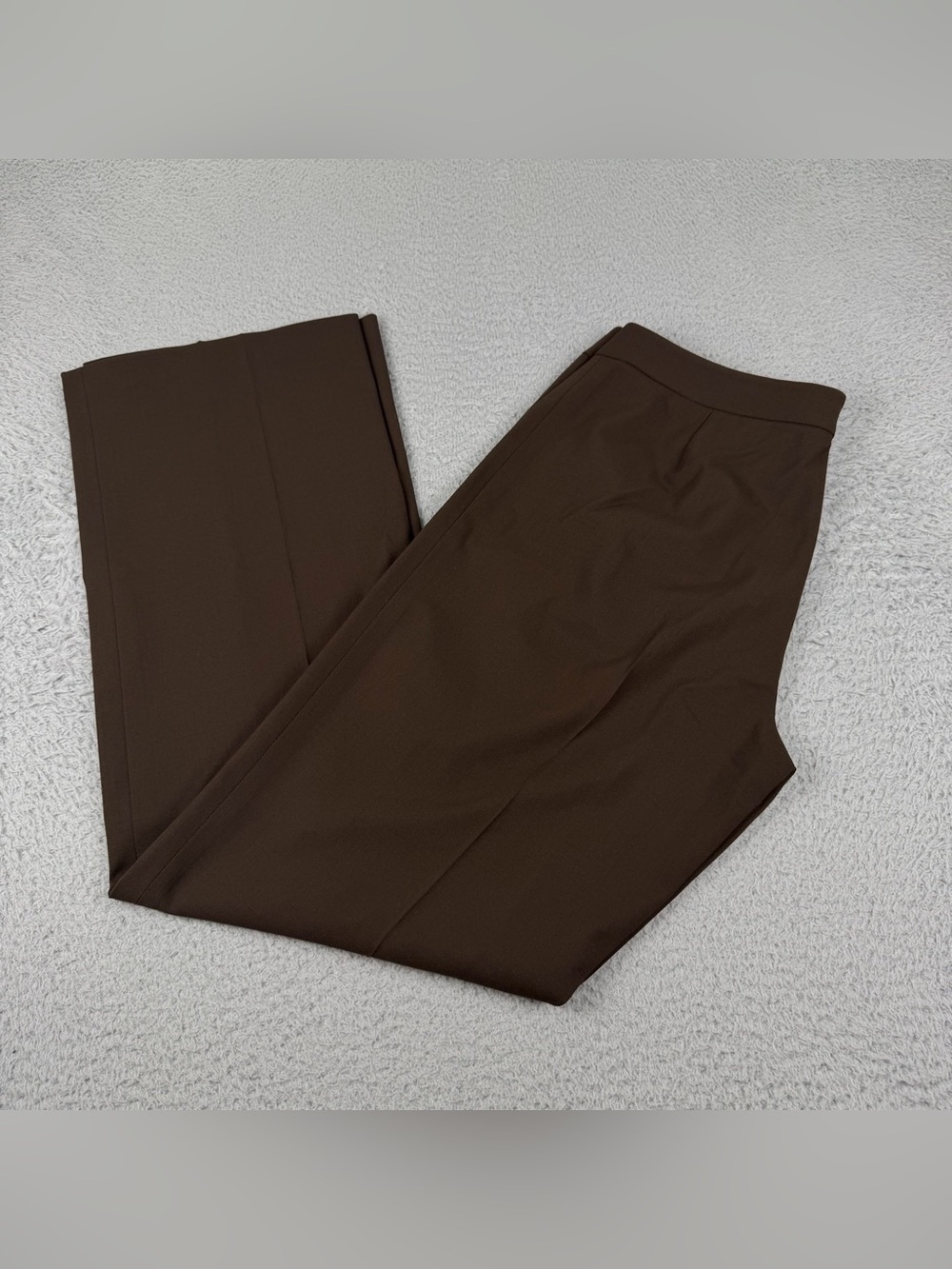 Lafayette 148 NY Pants Womens 4 Brown Wool Blend Straight Leg Menswear Casual